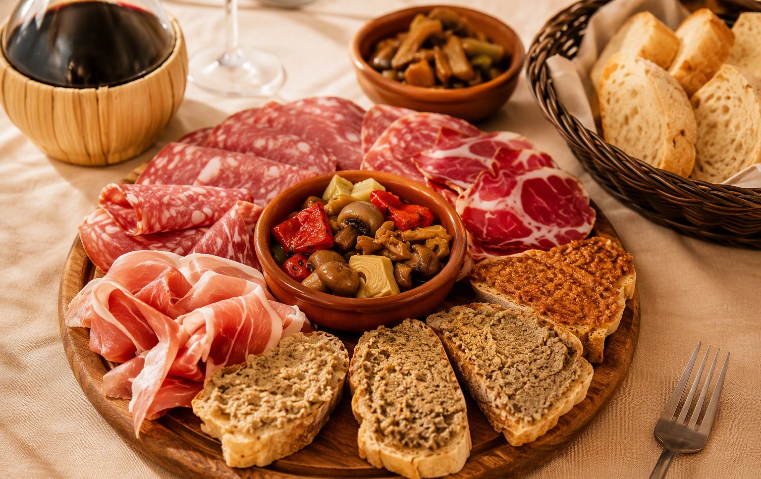 L'affettato del bosco con salami di cinghiale, oca e cervo